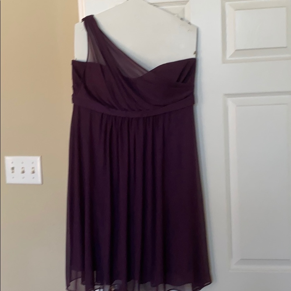 David’s bridal one strap bridesmaid dress